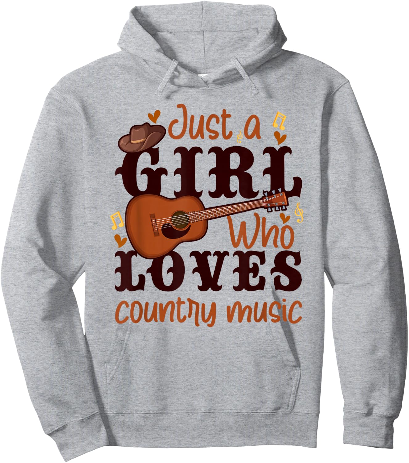 Just A Girl Who Loves Country Music Hoodie - Hoodie | Ash
