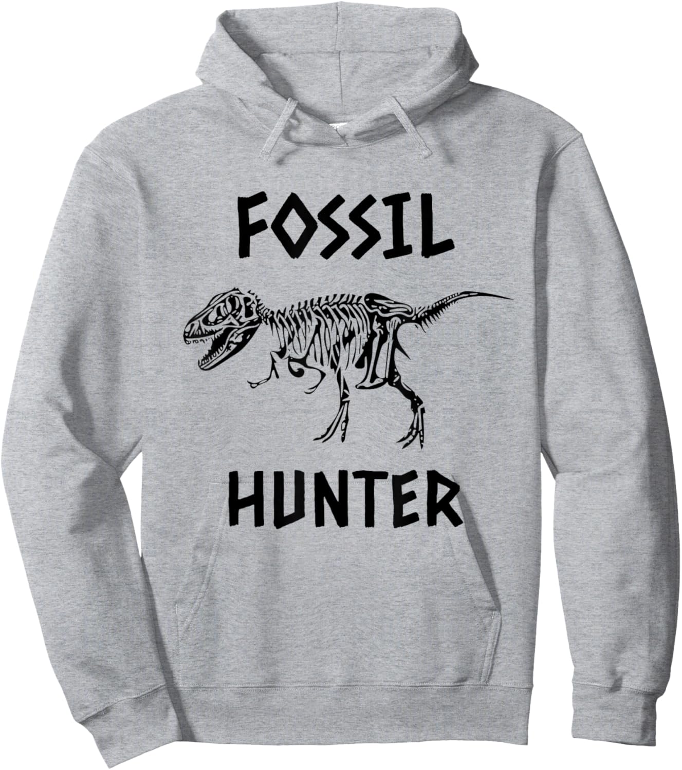 Fossil Hunter Dinosaur T Shirt Hoodie - Hoodie | Ash