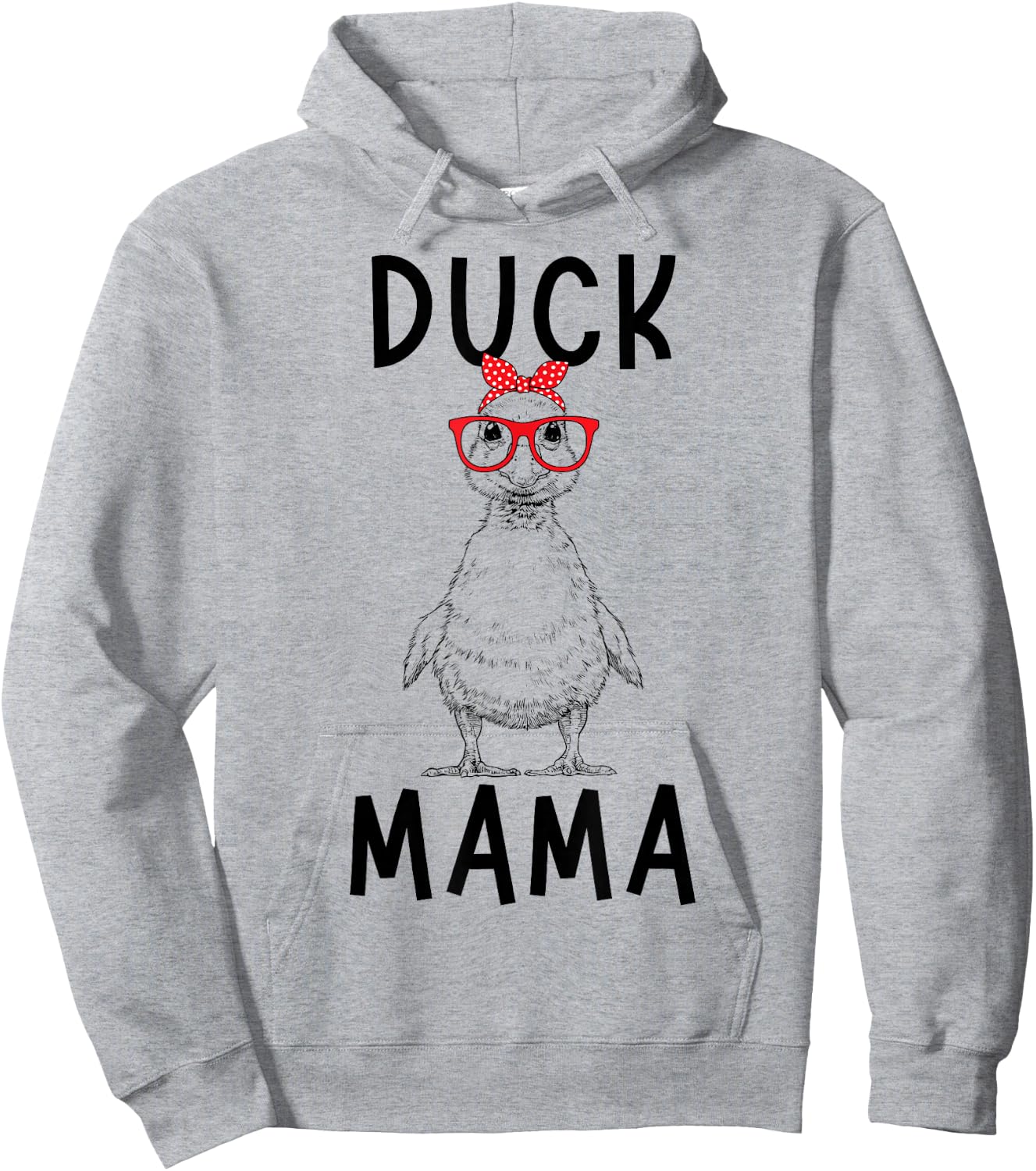 Duck Mama Duck Mom Farm Animal Mother's Day Hoodie - Hoodie | Ash