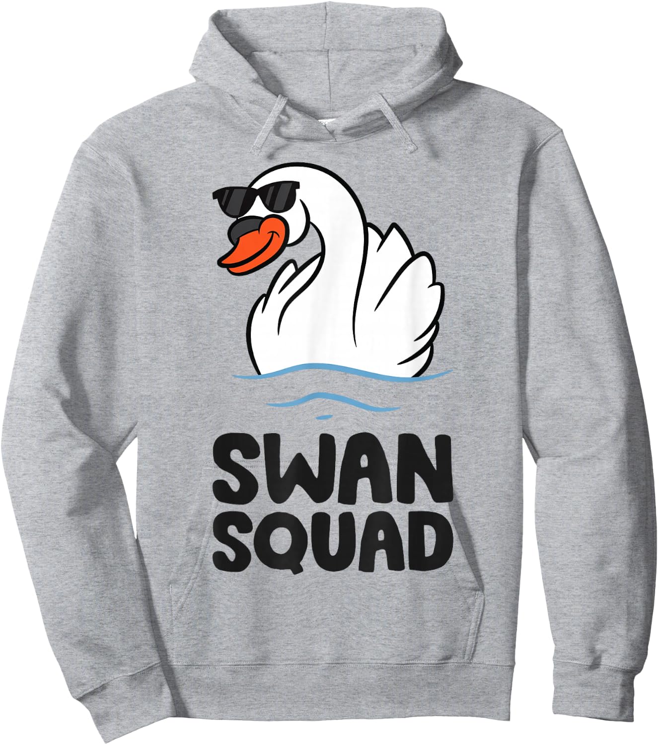 Swan Squad Funny Swan Hoodie - Hoodie | Ash