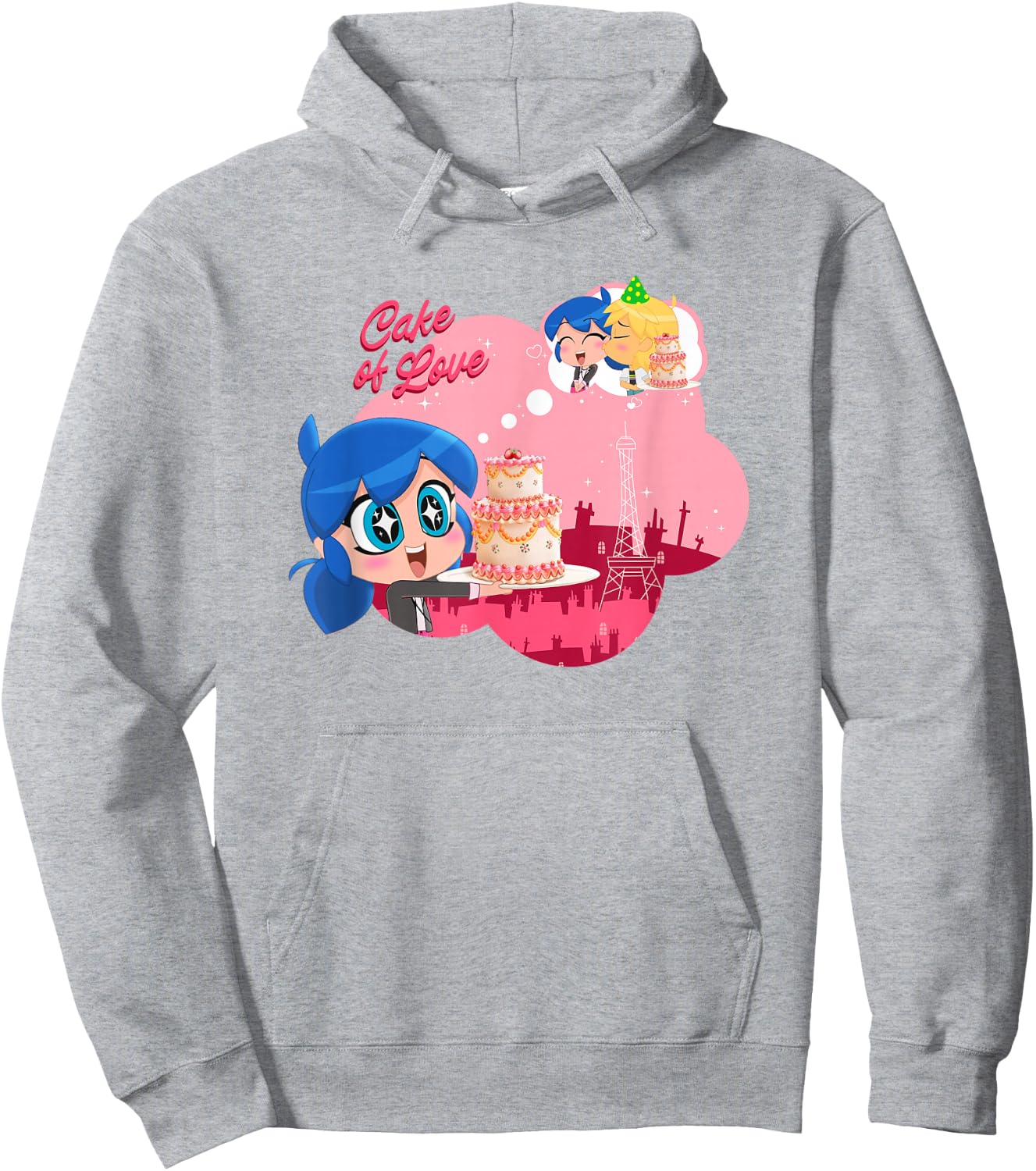 Miraculous Ladybug Chibi Cake of Love Hoodie - Hoodie | Ash