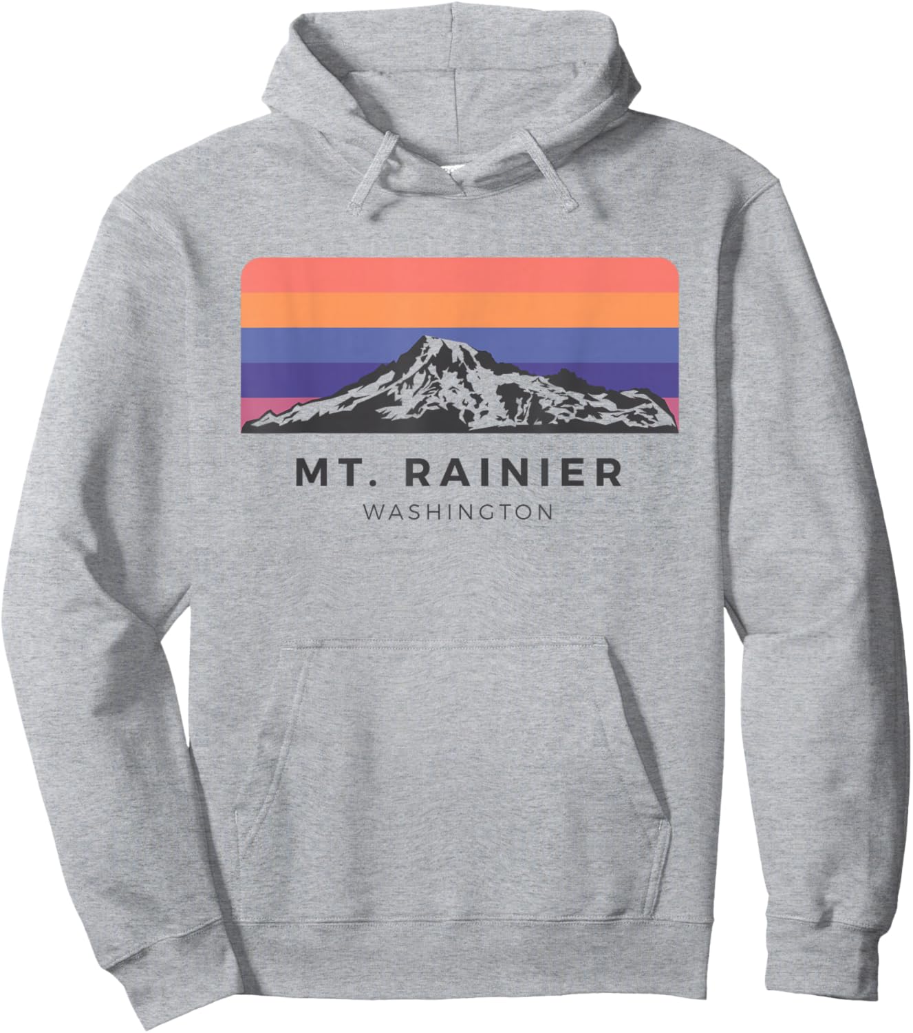 Vintage Mt Rainier - Sunrise Edition Hoodie - Hoodie | Ash