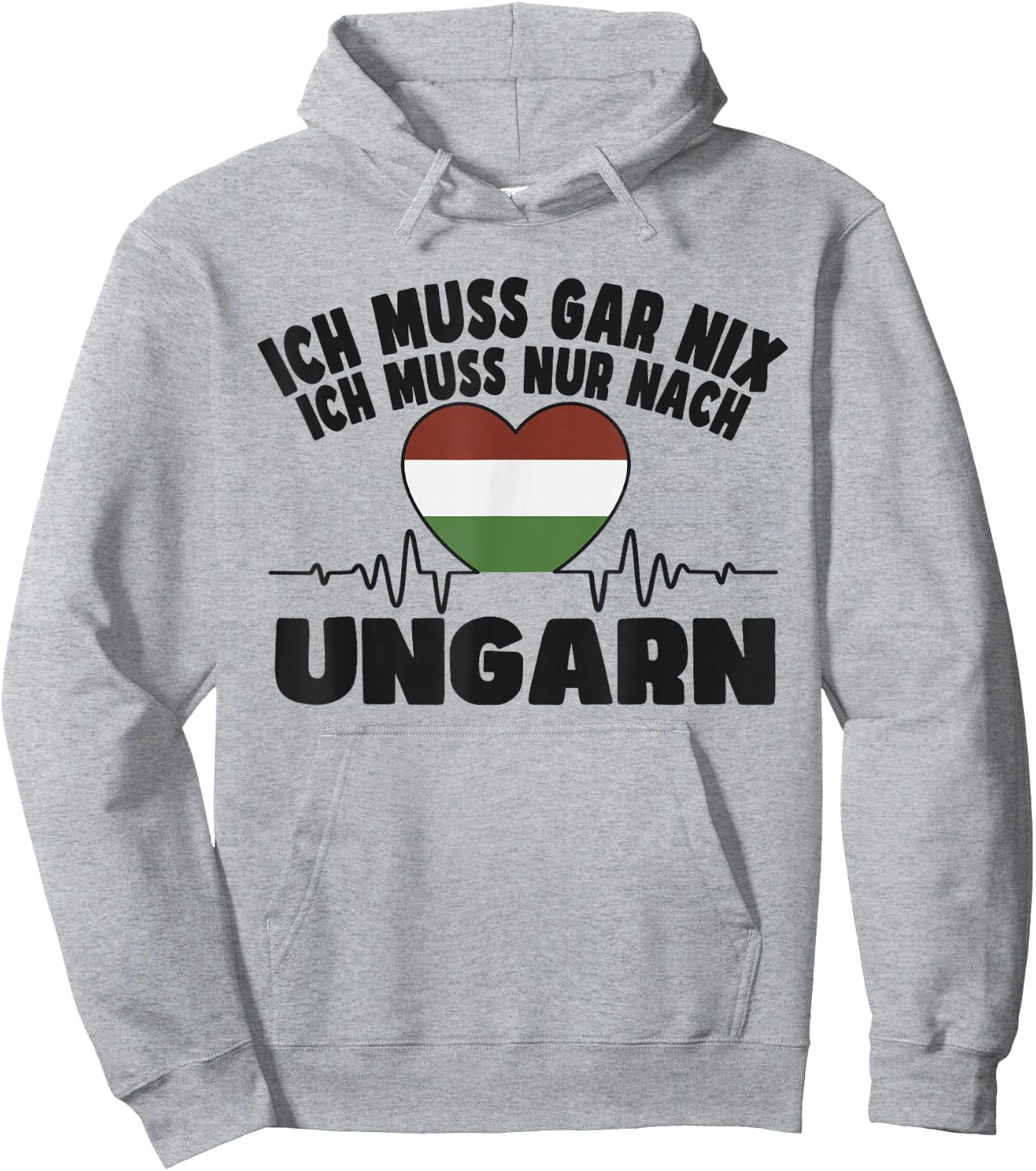 ich muss gar nix - Ungarn Hoodie - Hoodie | Ash