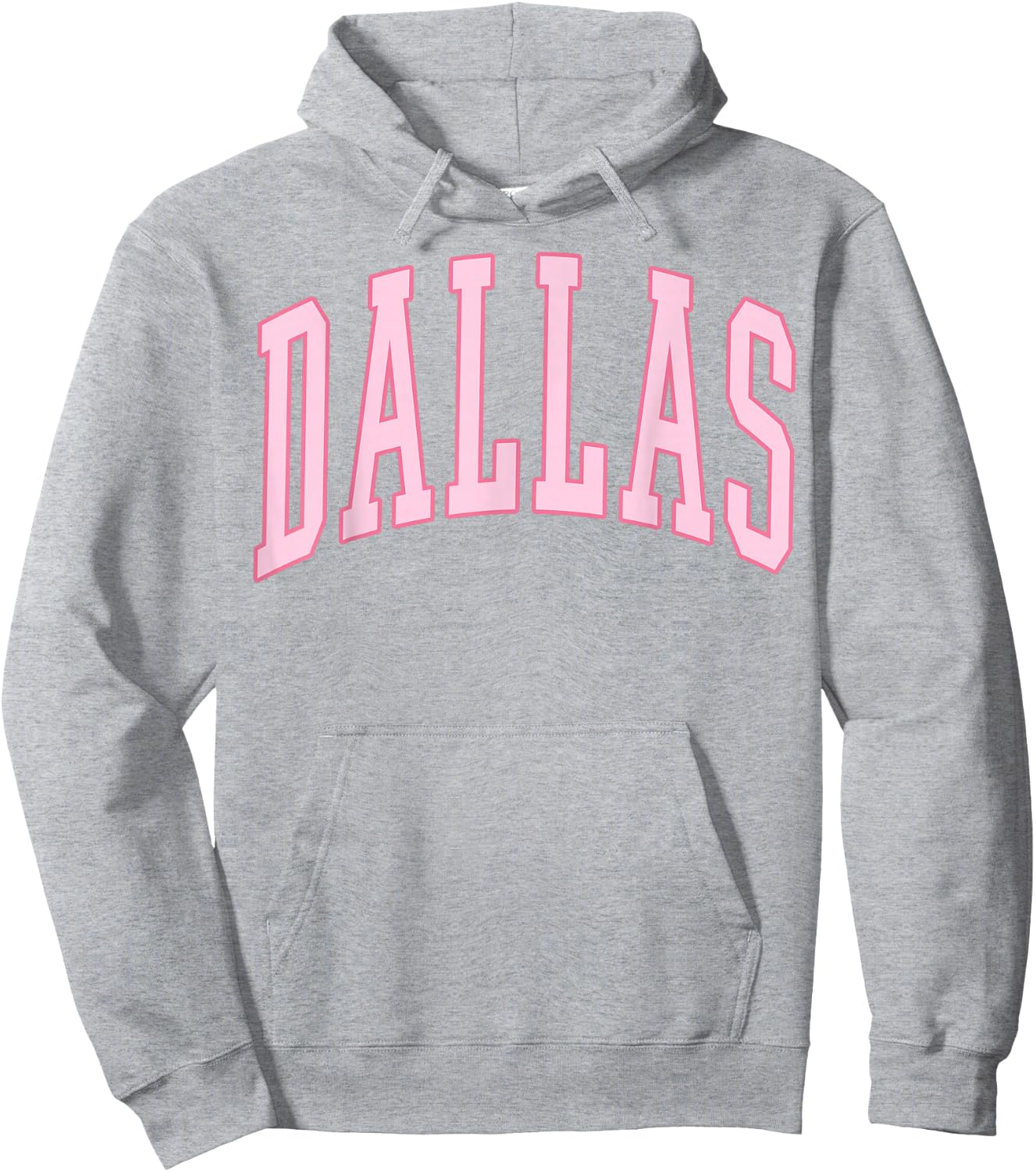 Dallas Vintage Preppy Varsity Pink Sports Hoodie - Hoodie | Ash