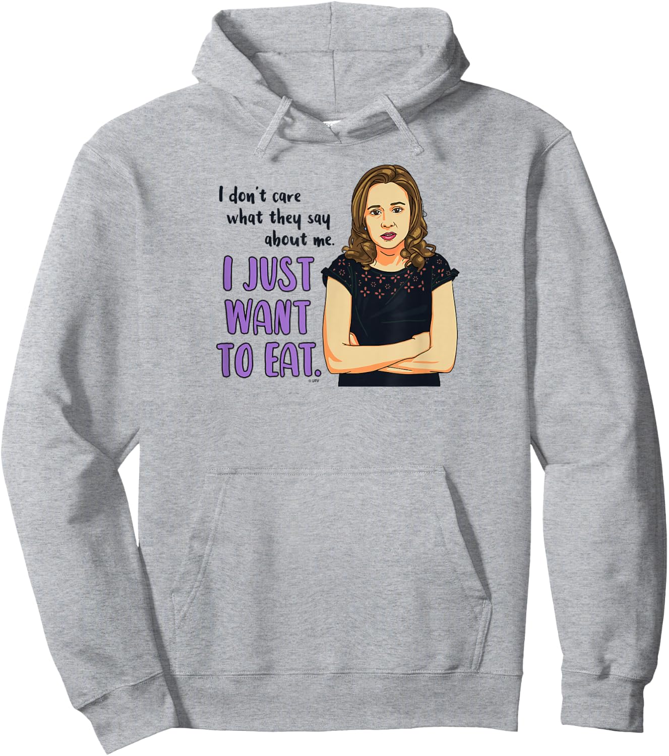 The Office Pam I Just Want To Eat Hoodie - Hoodie | Ash