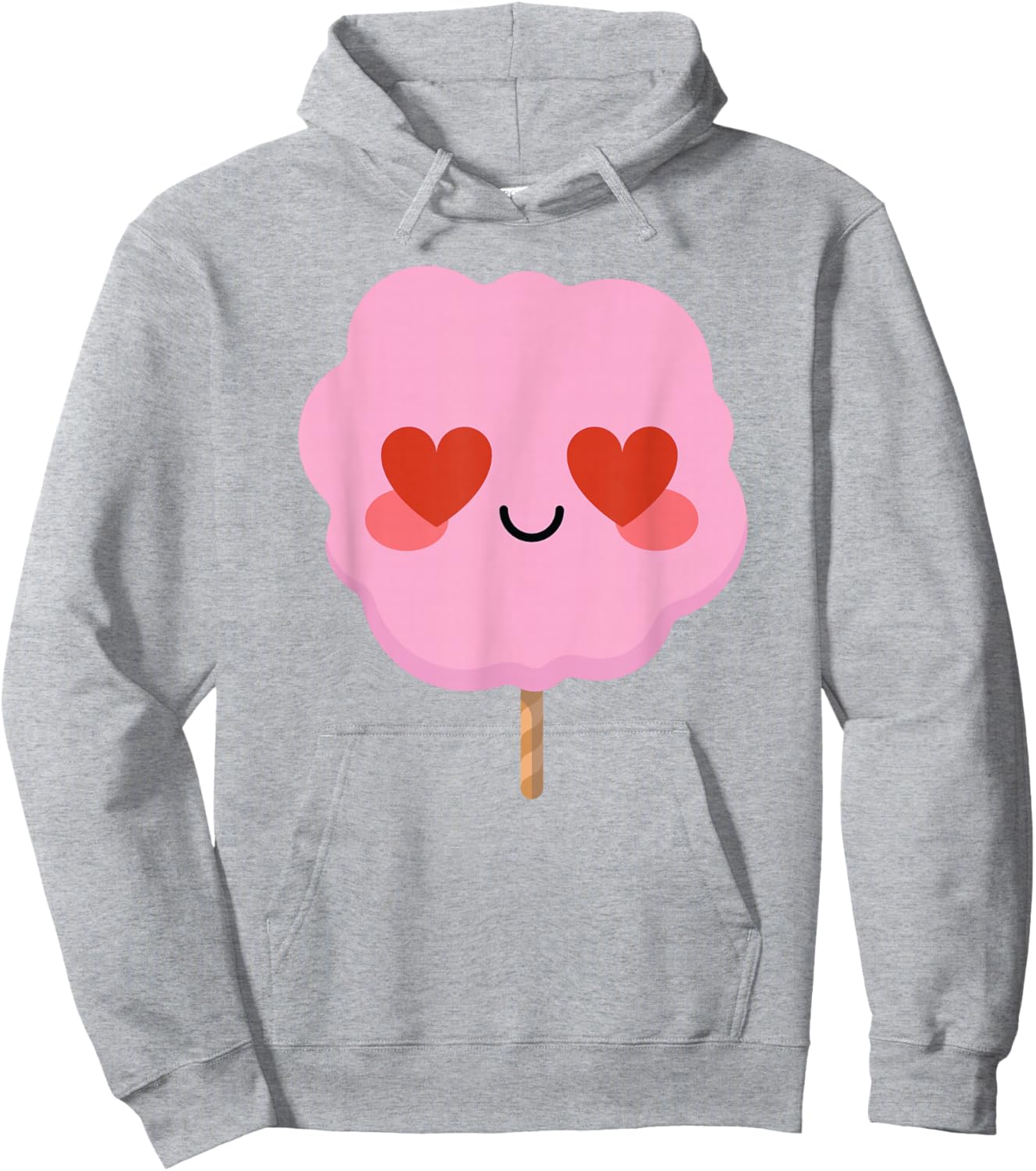 Cotton Candy Heart Eye Shirt Hoodie - Hoodie | Ash