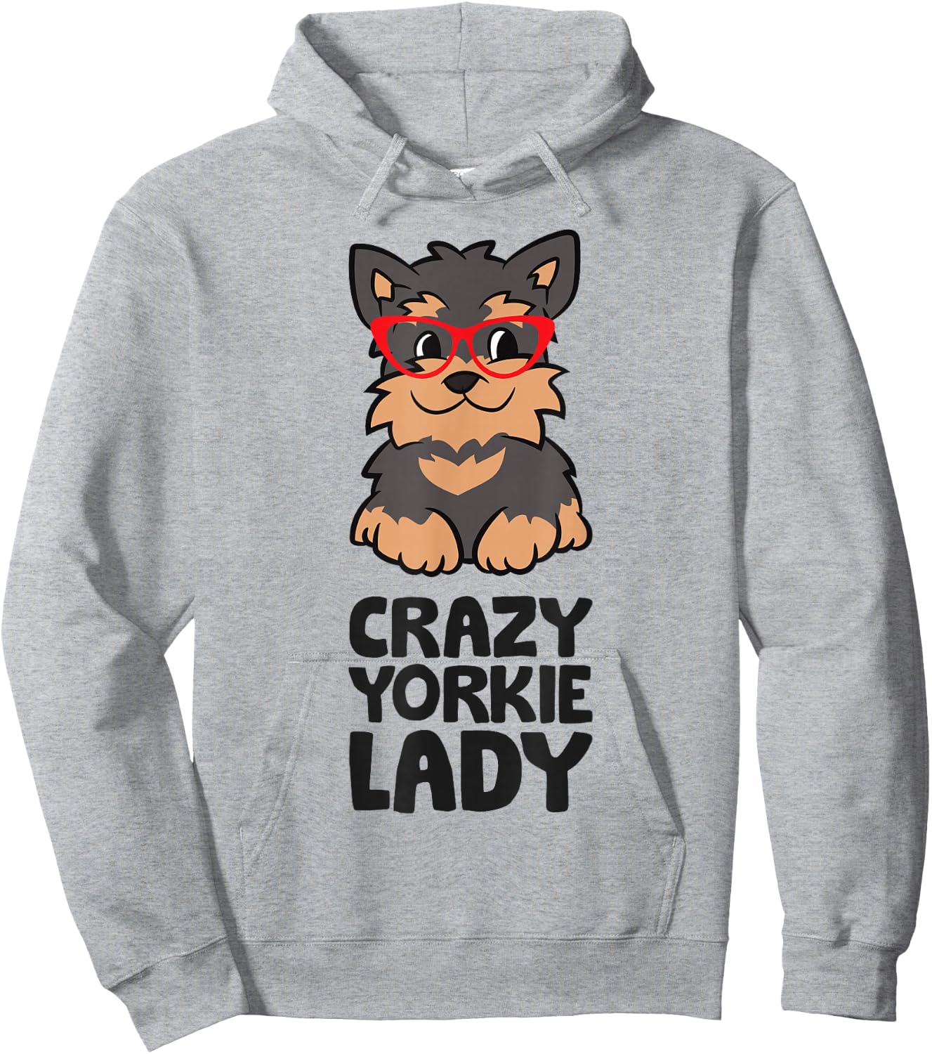 Crazy Yorkie Lady Women Yorkie Dog Hoodie - Hoodie | Ash