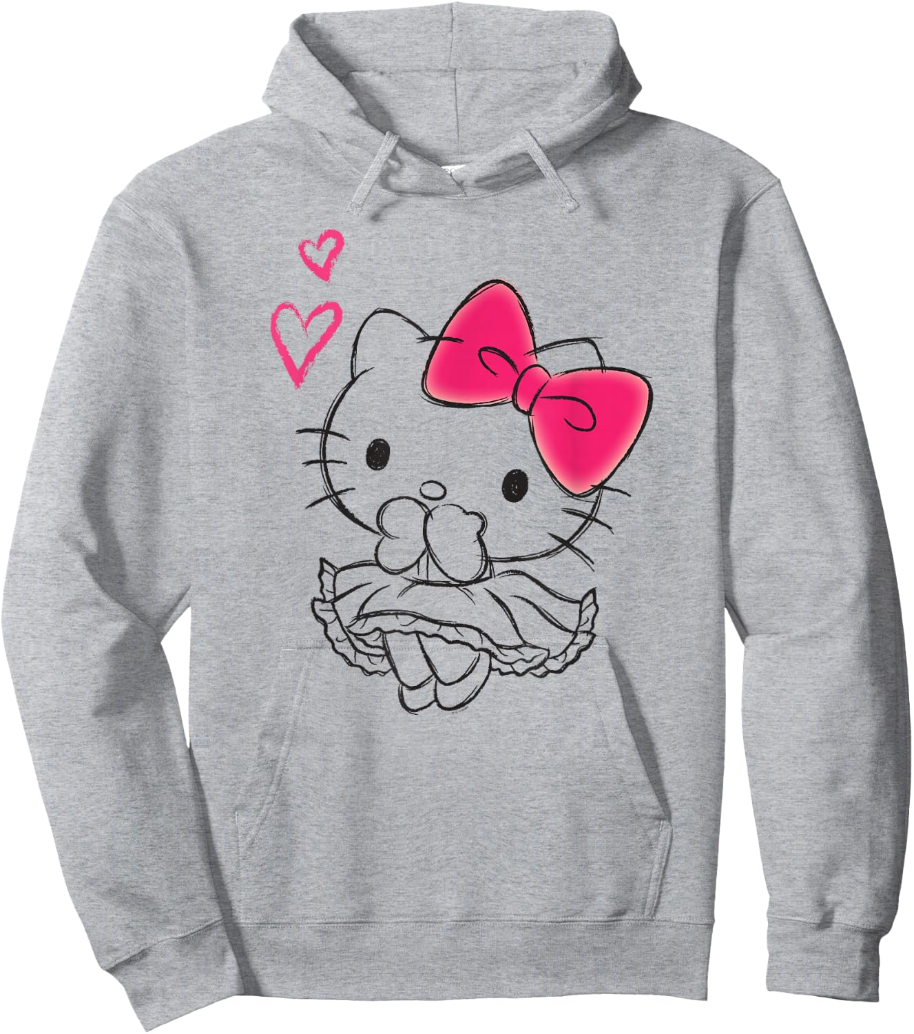 Hello Kitty Girly Hearts Shirt Hoodie - Hoodie | Ash
