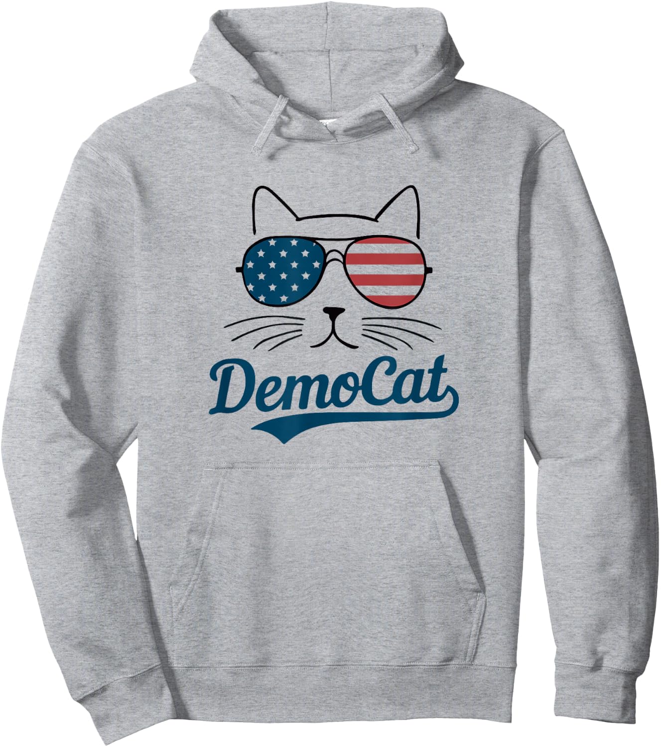Democat Funny Democrat Cat Hoodie - Hoodie | Ash