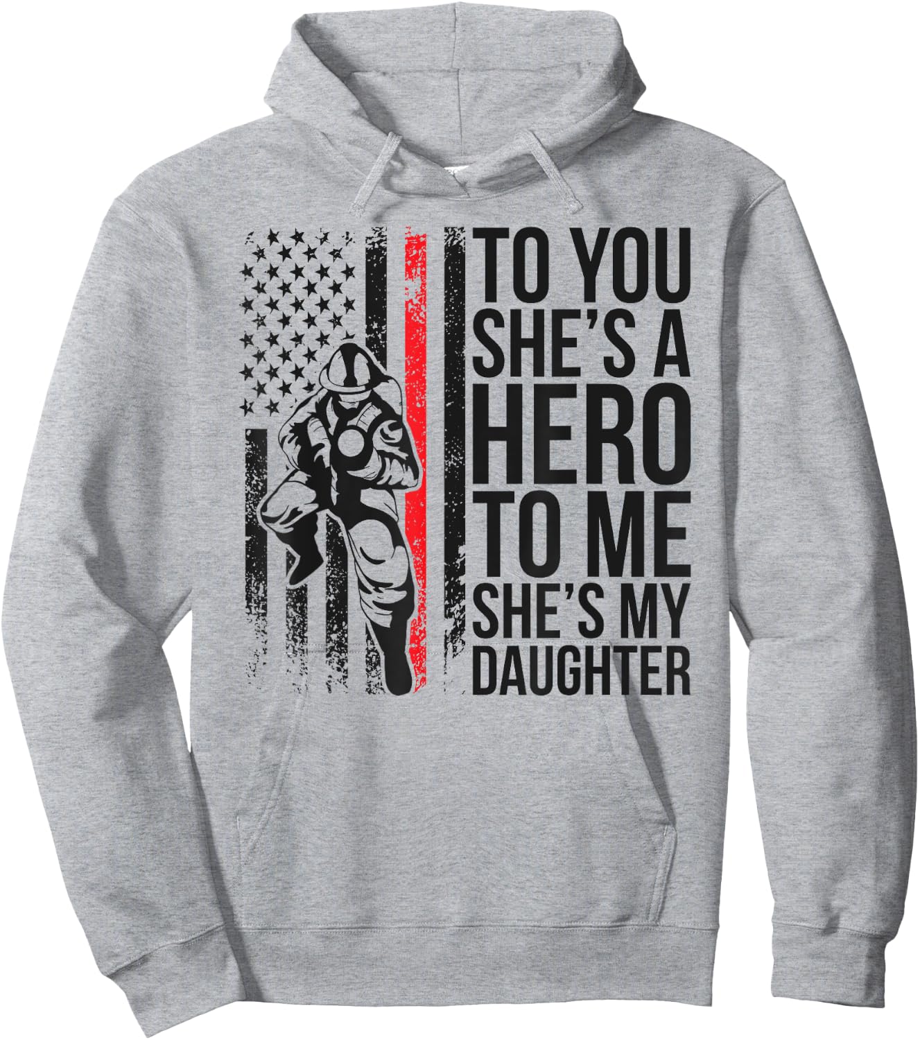 My Daughter Proud Fire Mother Firefighter Mom Hoodie - Hoodie | Ash