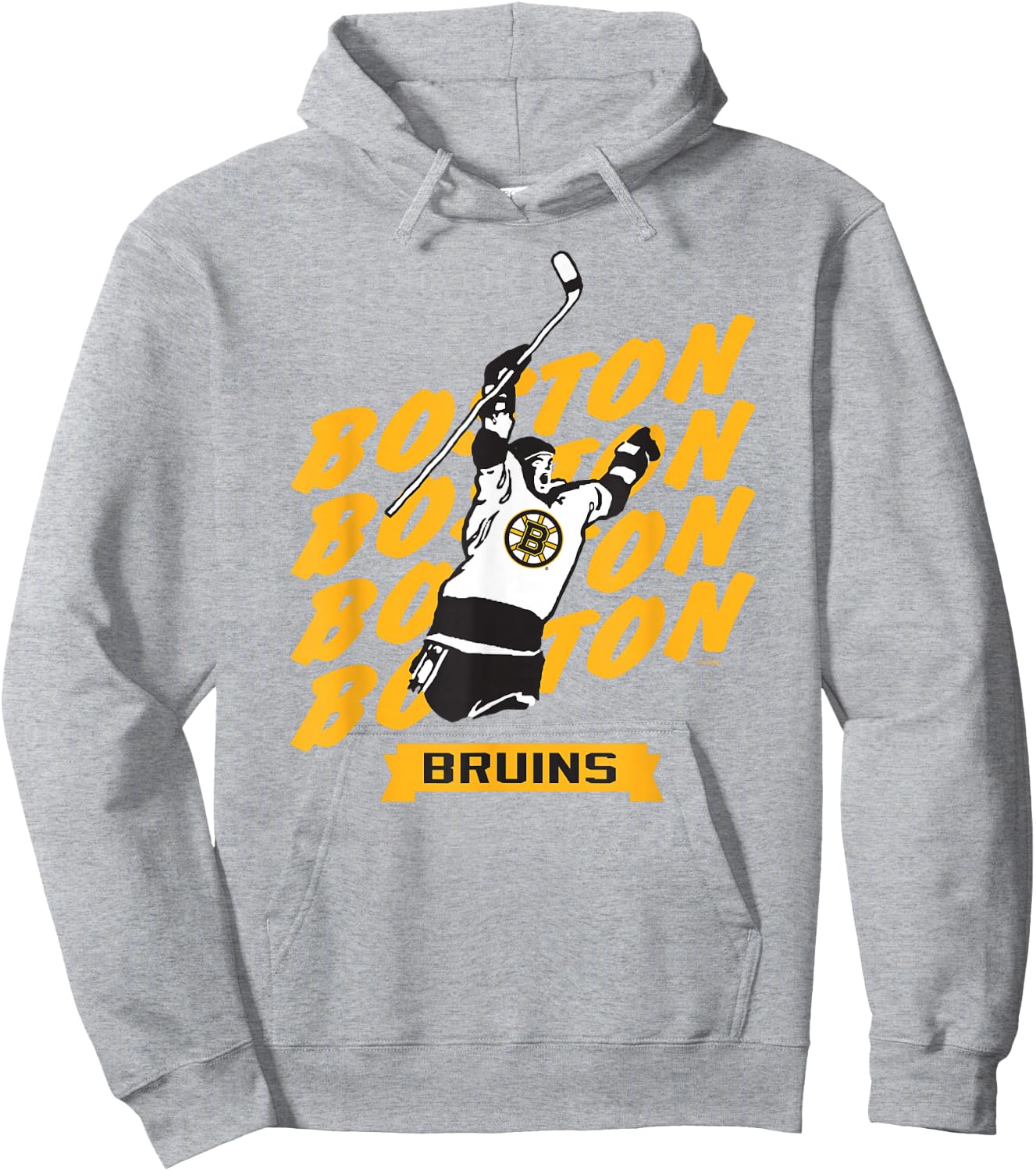 Boston Bruins Graffiti Gray Officially Licensed Hoodie - Hoodie | Ash
