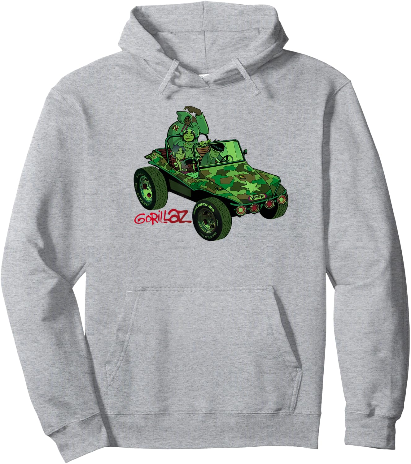Gorillaz Geep Logo Reverse Hoodie - Hoodie | Ash