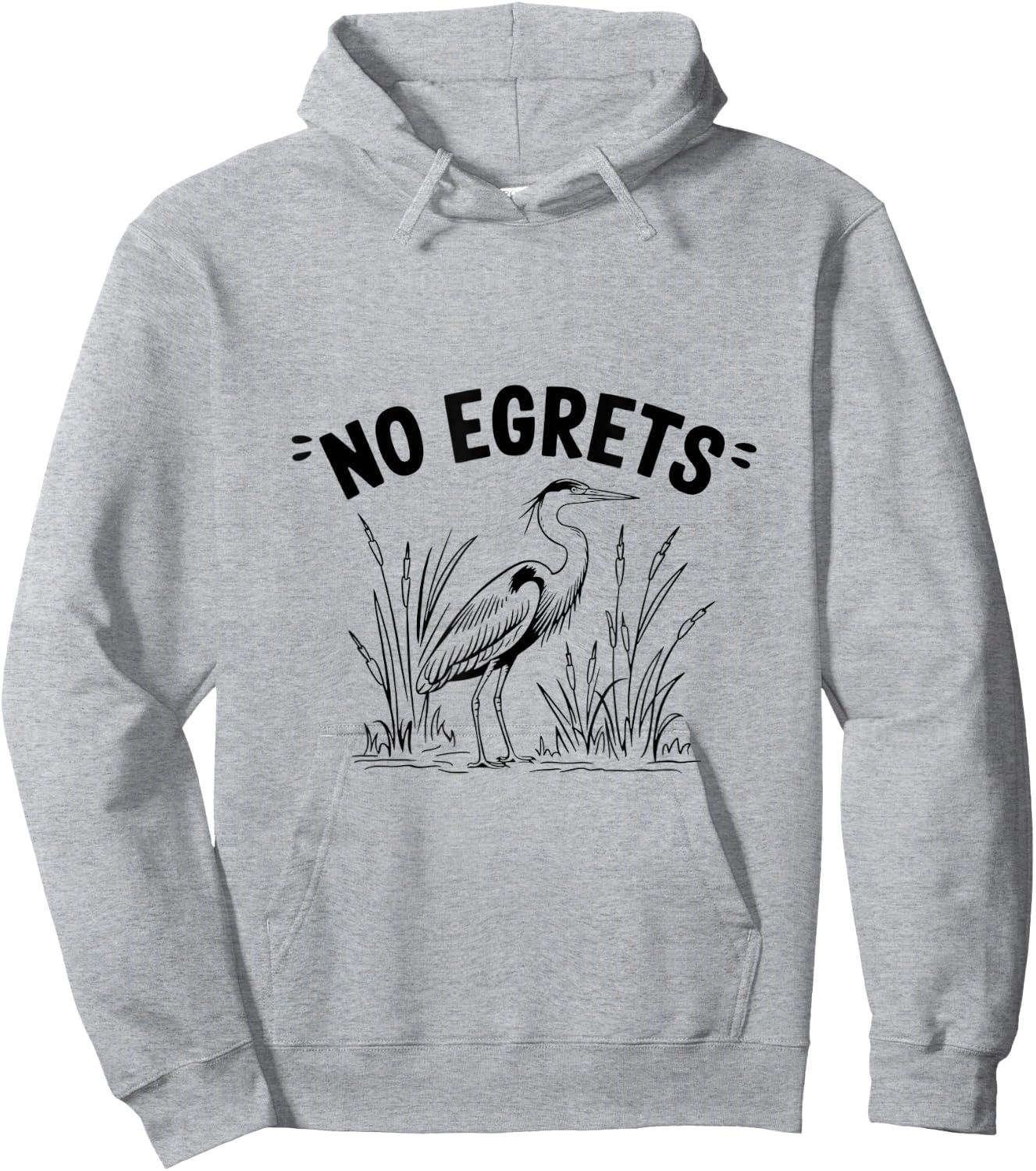Funny Egret Bird Watching Watcher Birder Hoodie - Hoodie | Ash