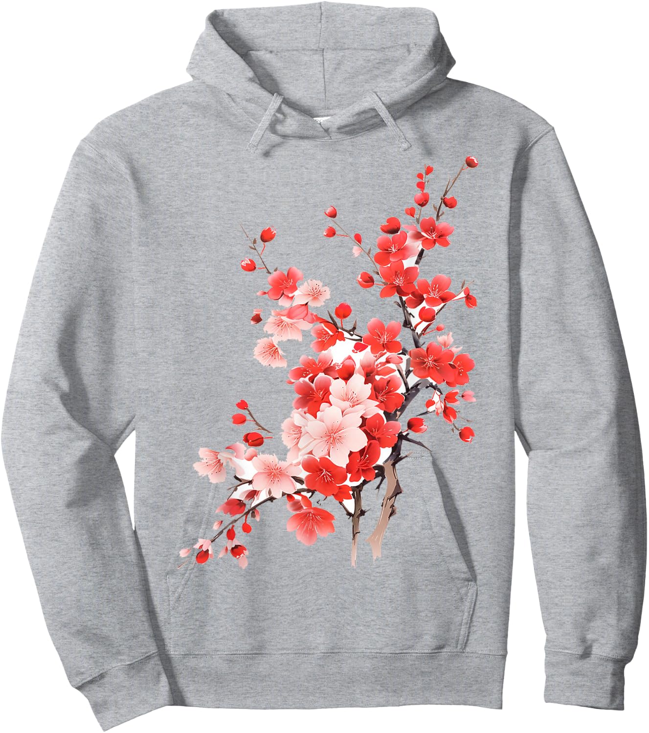 Cherry Blossom Flower Lover Kunstgrafik Blume Hoodie - Hoodie | Ash