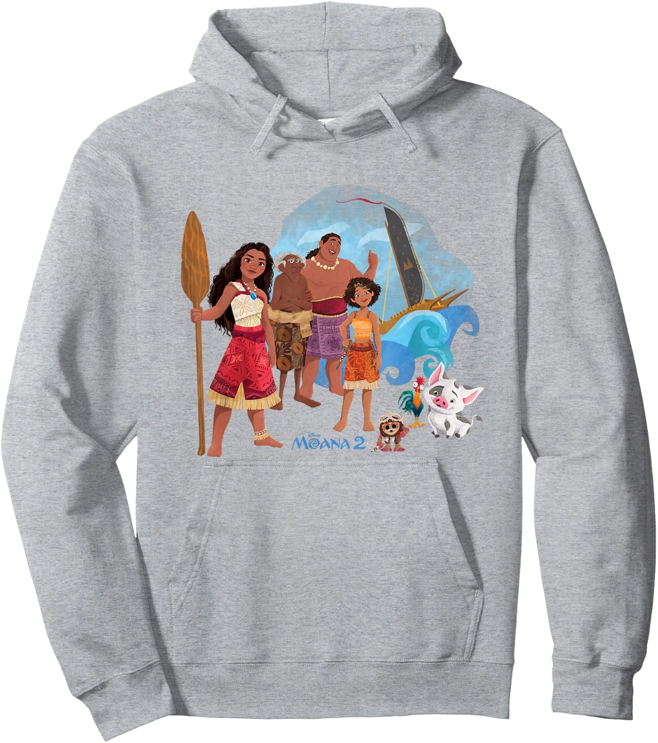 Disney Moana 2 Oceania Wayfinder Group Shot Hoodie - Hoodie | Ash