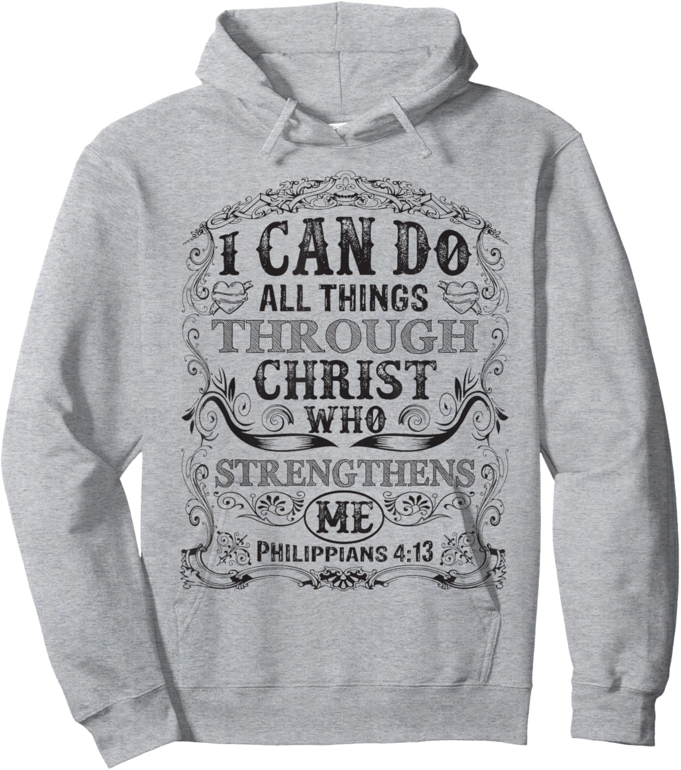 Christian Scripture | Bible Verse Shirts Hoodie - Hoodie | Ash