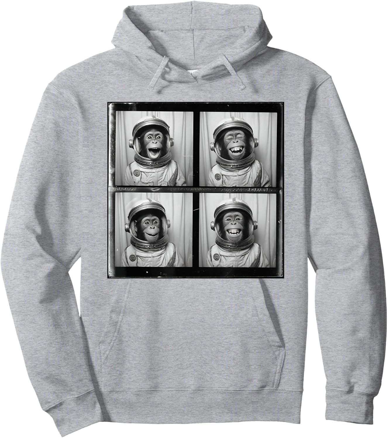 Monkey Chimp Astronaut Spacesuit Hoodie - Hoodie | Ash