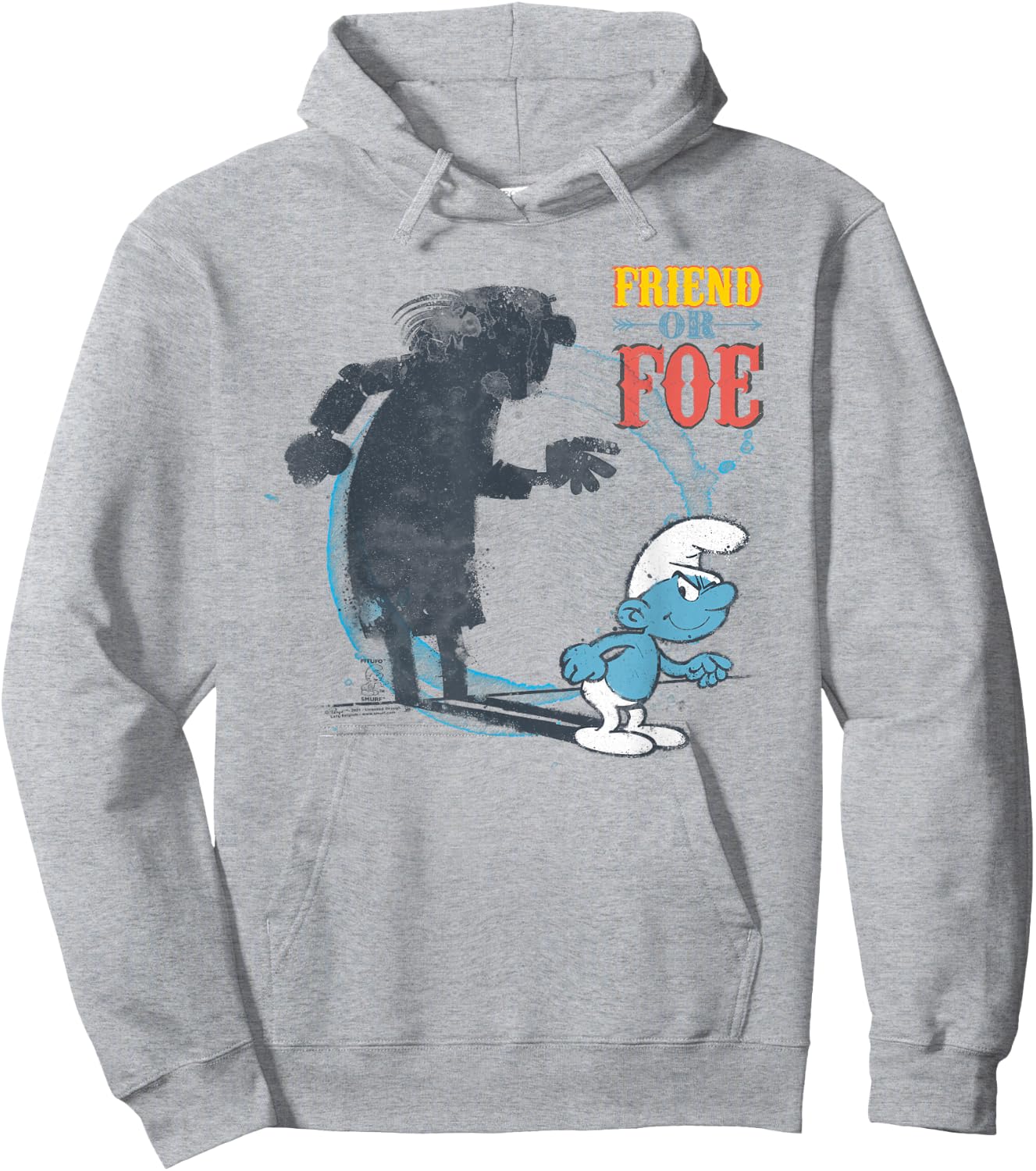The Smurfs Gargamel Shadow Friend or Foe Hoodie - Hoodie | Ash