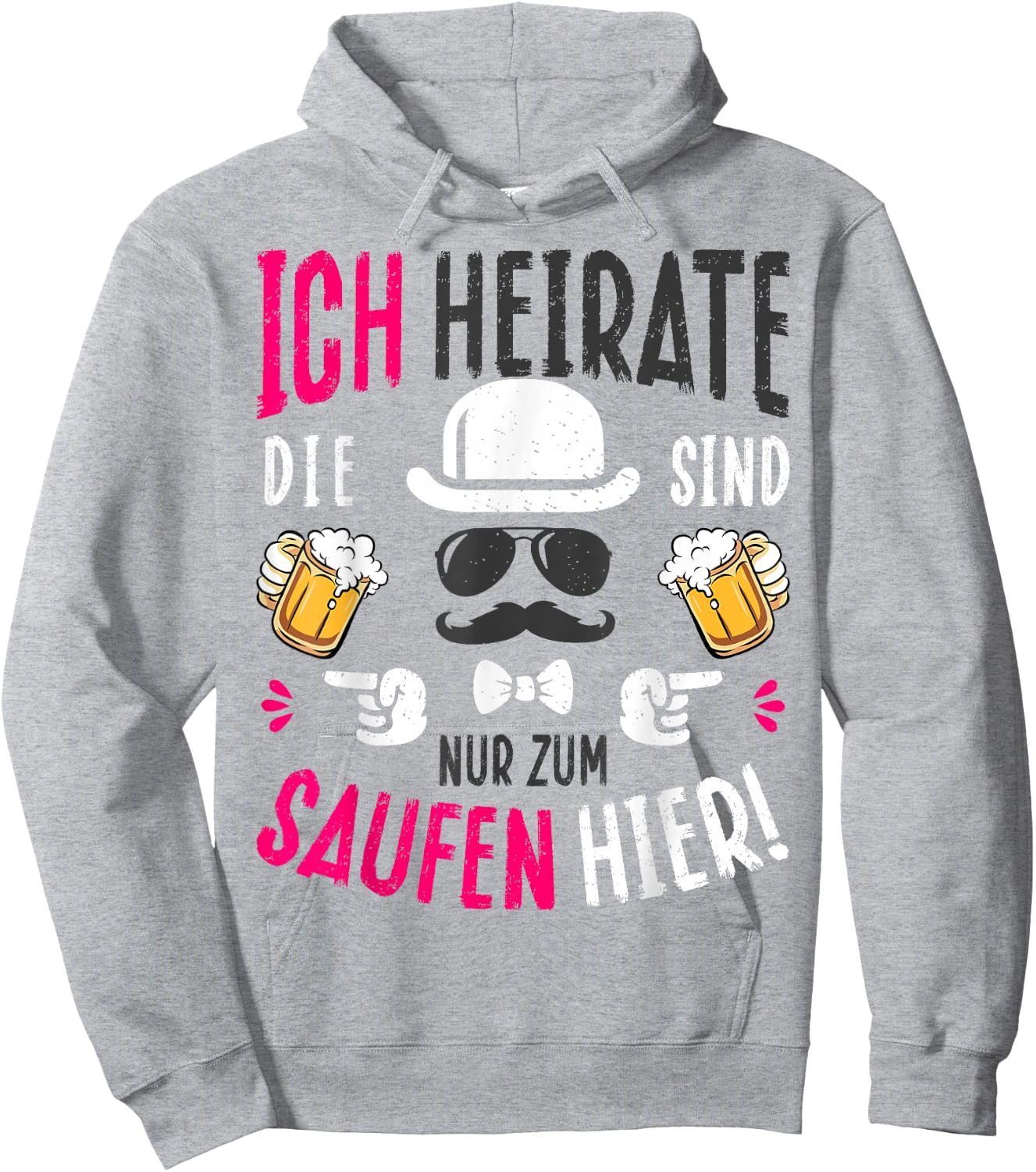 Hen Night Groom Costume JGA Stag Night , pink Hoodie - Hoodie | Ash