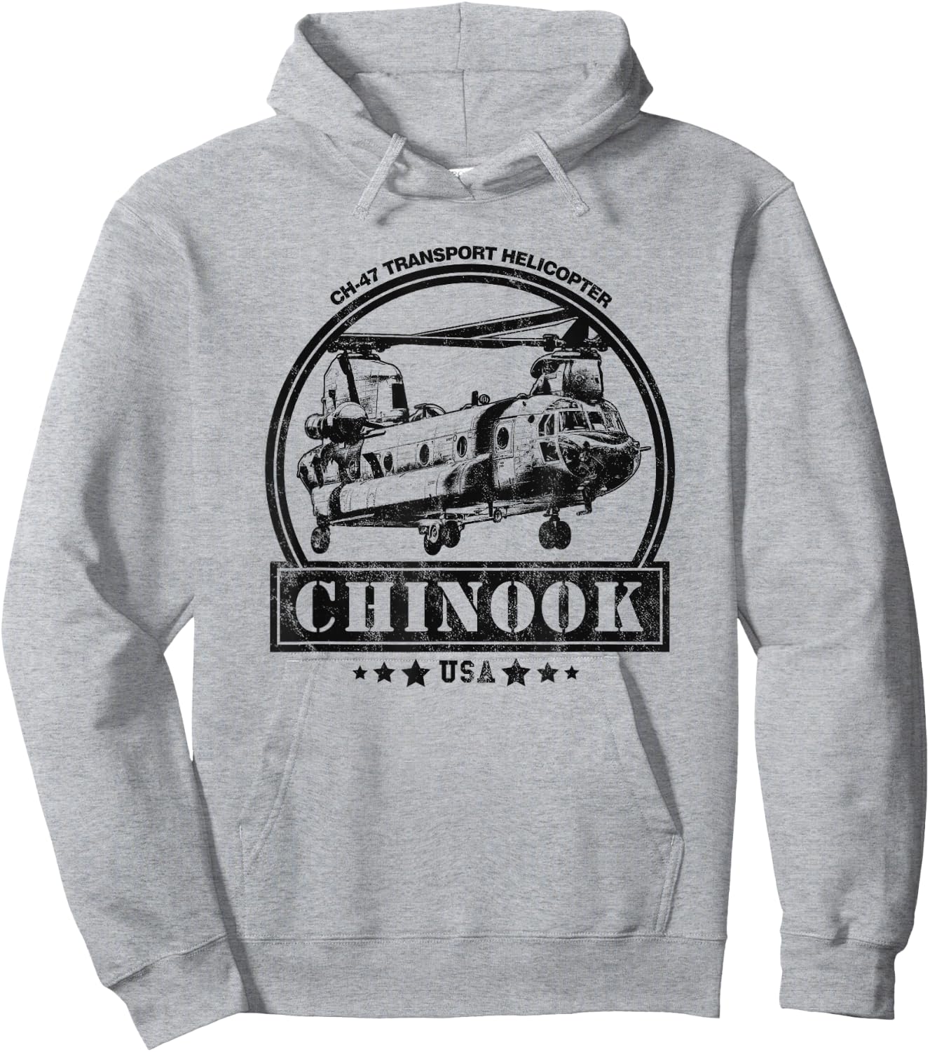 CH-47 Chinook Helicopter Hoodie - Hoodie | Ash