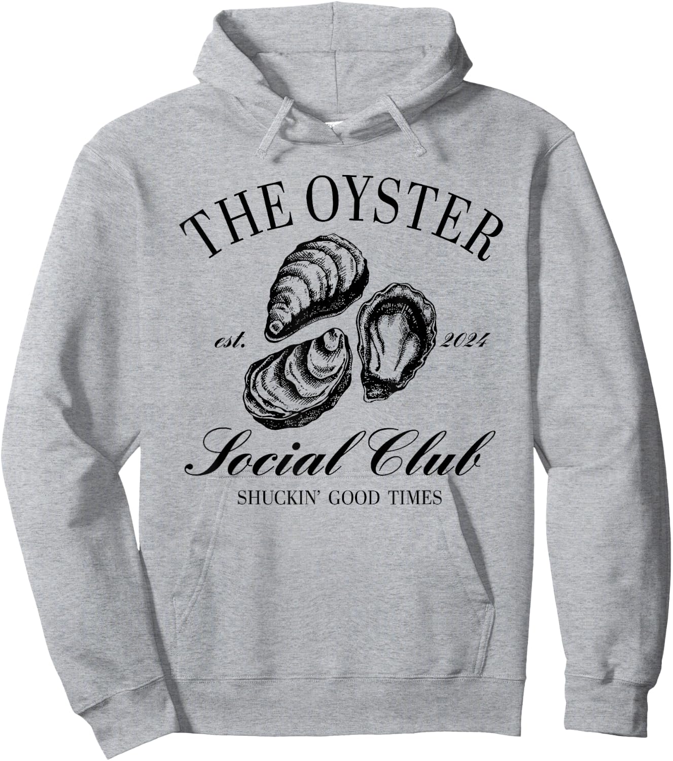 The Oyster Social Club Shuckin' Good Time Hoodie - Hoodie | Ash