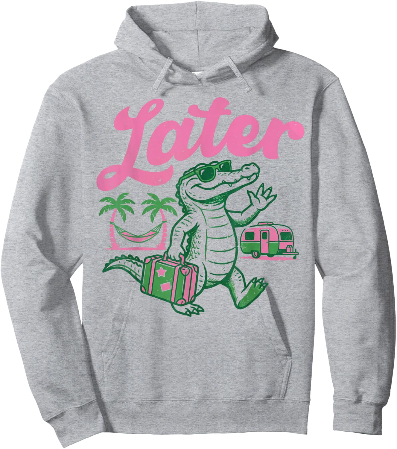 Later Gator Teacher Kids Summer Vacation Hoodie - Hoodie | Ash