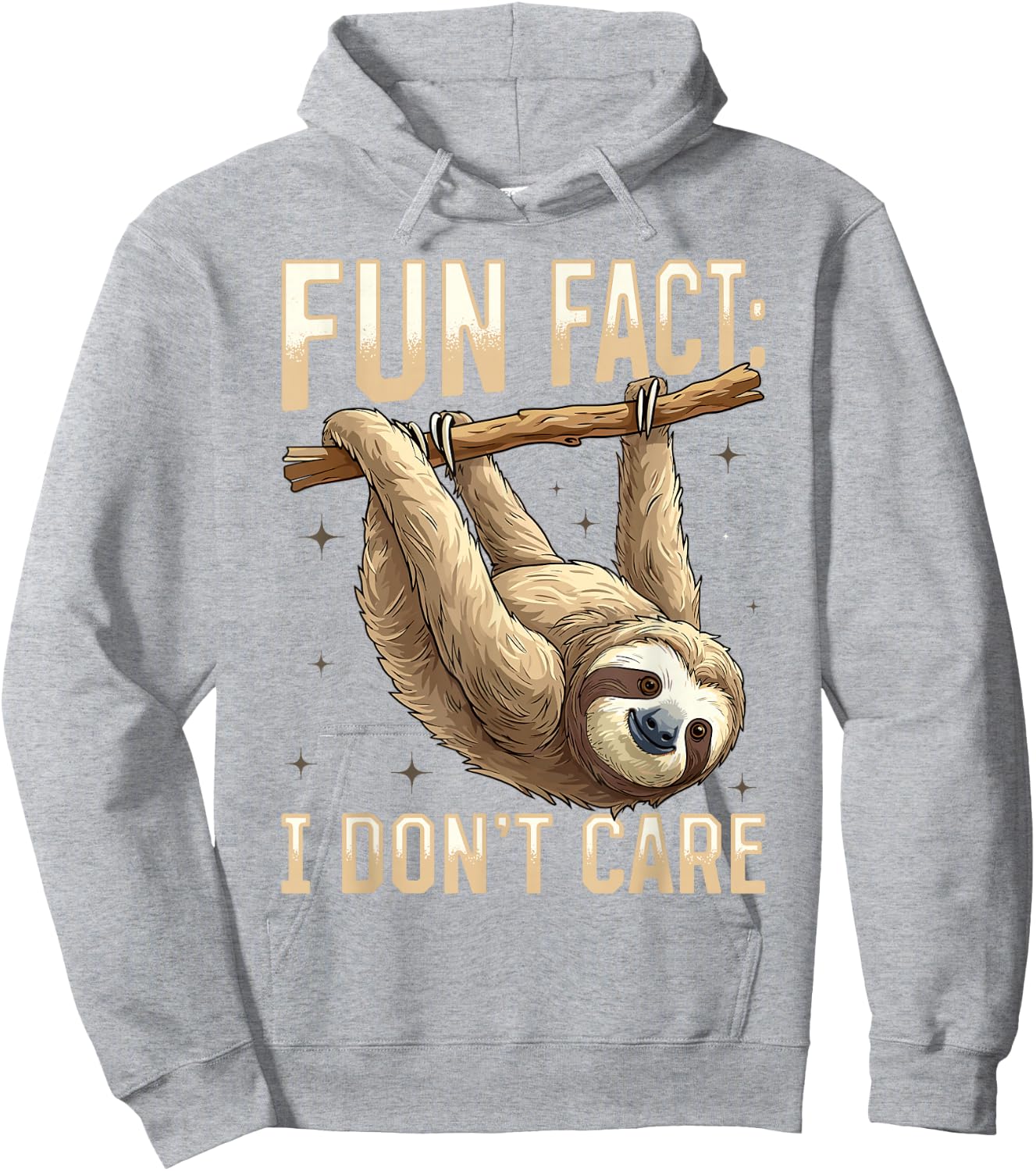 Funny Lazy Sloth Fun fact i don't care Hoodie - Hoodie | Ash