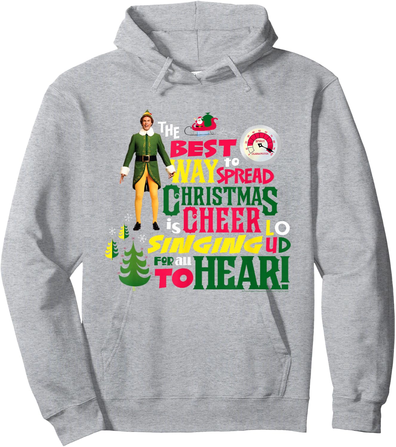 Elf Movie Christmas Cheer Hoodie - Hoodie | Ash