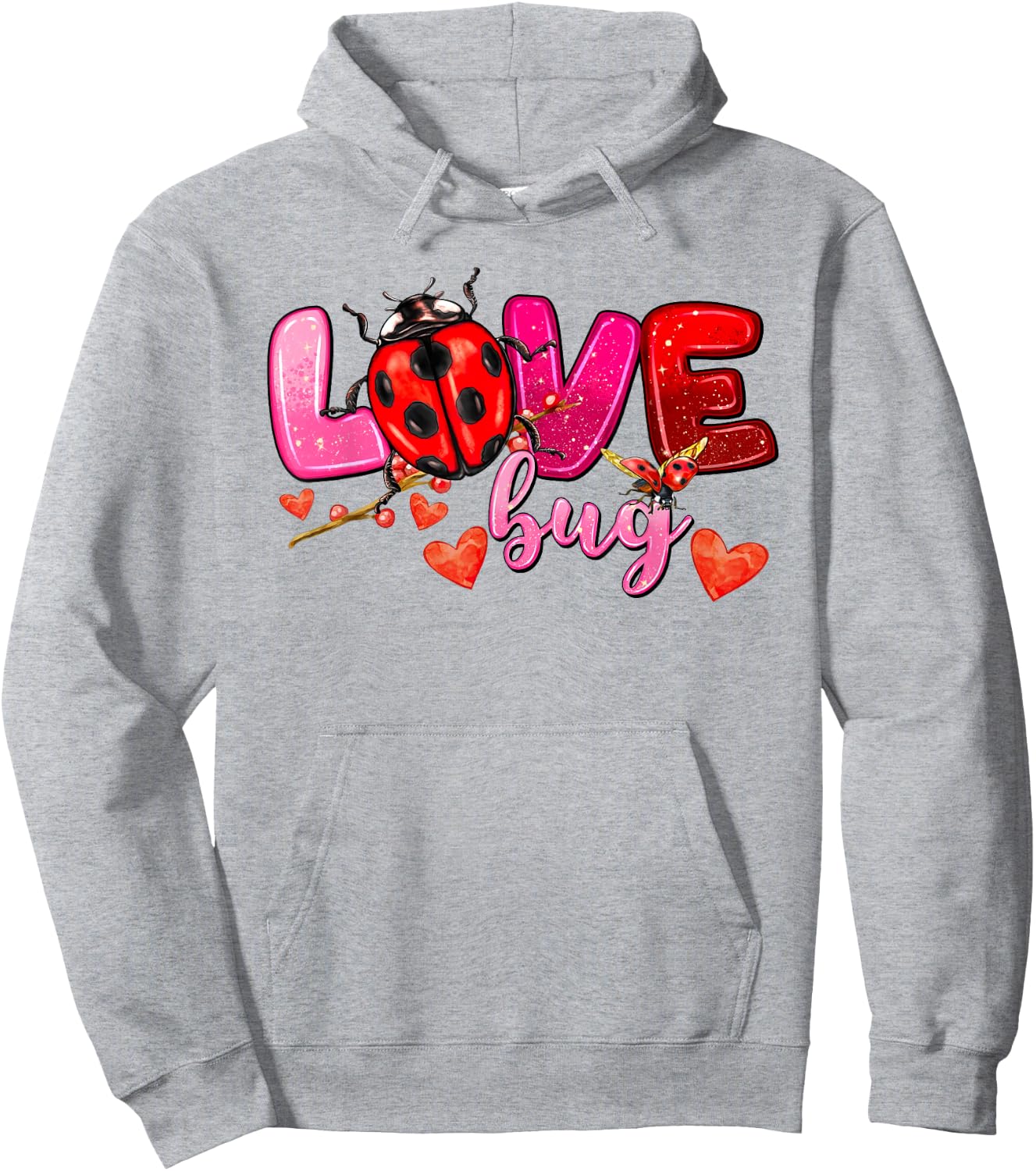 Love Bug Valentines for Loving Lady Bug Hoodie - Hoodie | Ash