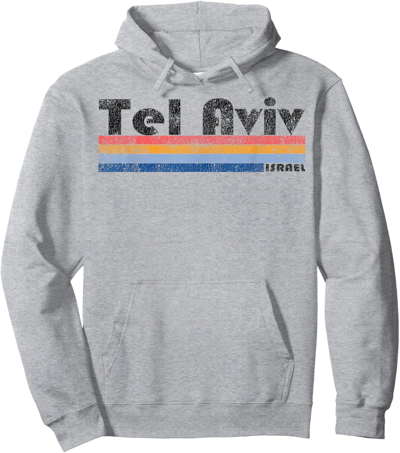 Vintage 1980s Style Tel Aviv Israel Hoodie - Hoodie | Ash