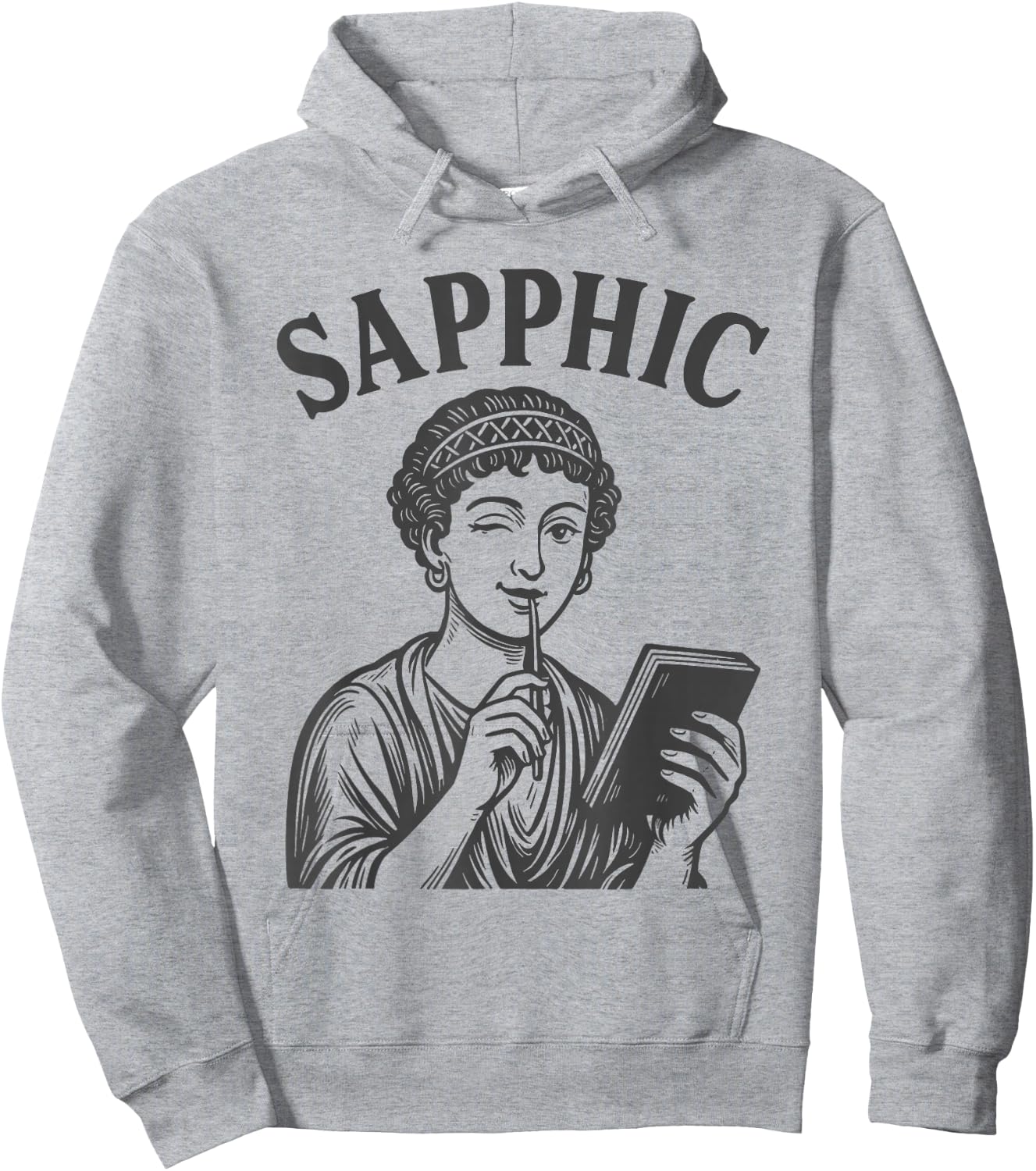 Lesbian Sapphic Poet Retro Sappho Hoodie - Hoodie | Ash