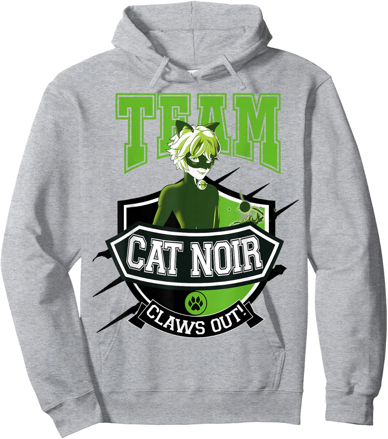 Miraculous Ladybug - Team Cat Noir Hoodie - Hoodie | Ash