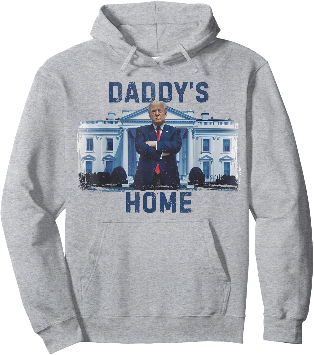 Funny Trump Daddy’s Home White House 2024 Hoodie - Hoodie | Ash