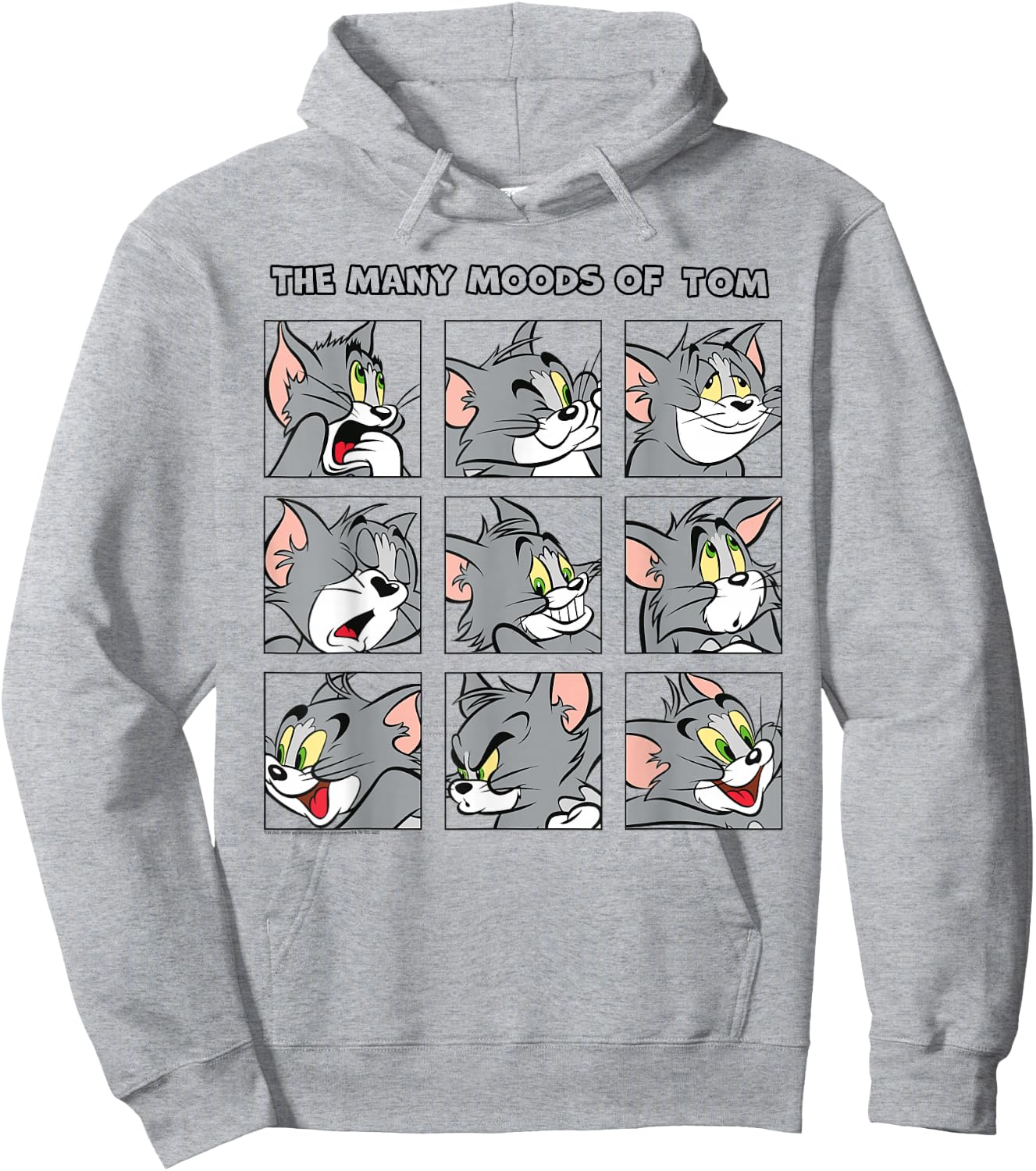 Tom & Jerry Many Moods Of Tom , gray Hoodie - Hoodie | Ash