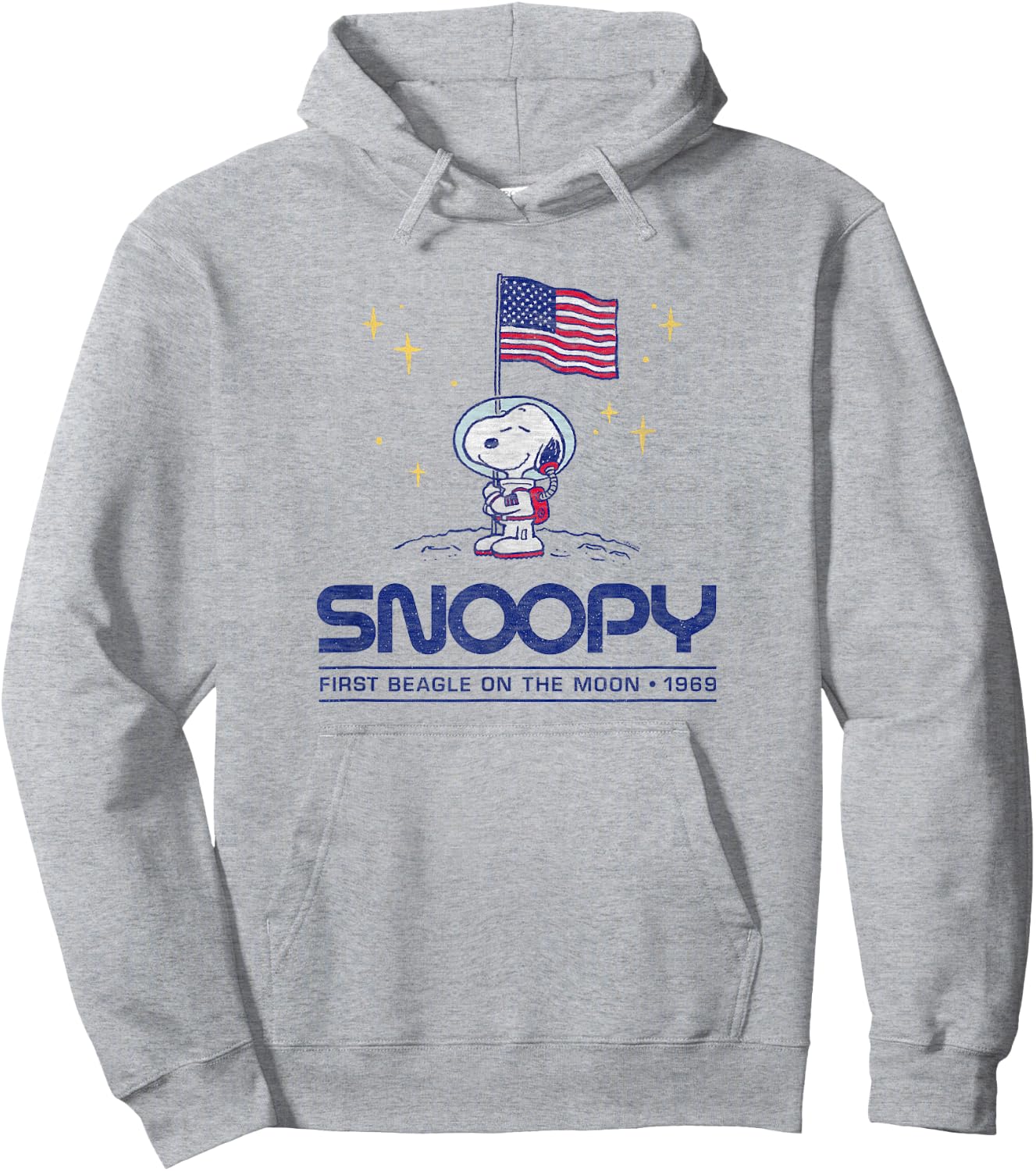 Peanuts Snoopy First Beagle on The Moon Hoodie - Hoodie | Ash