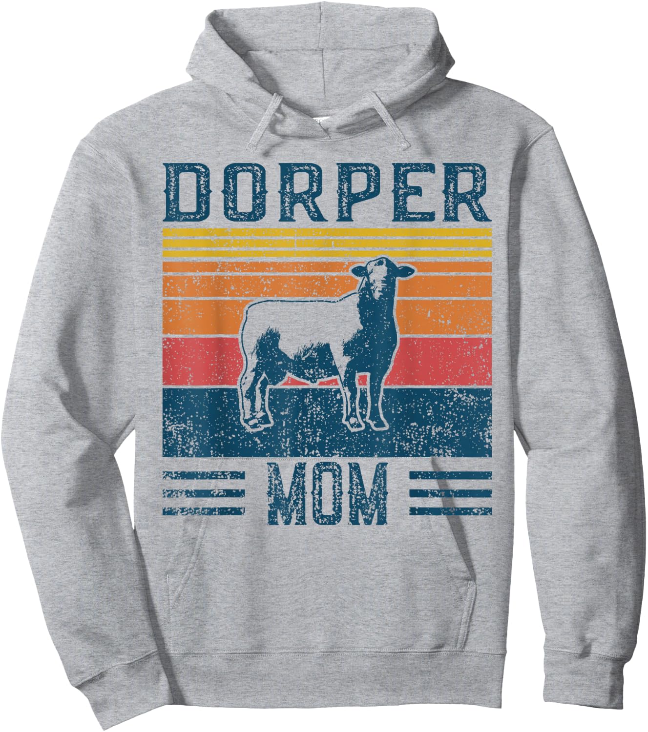 Best Sheep Mother - Vintage Dorper Sheep Hoodie - Hoodie | Ash
