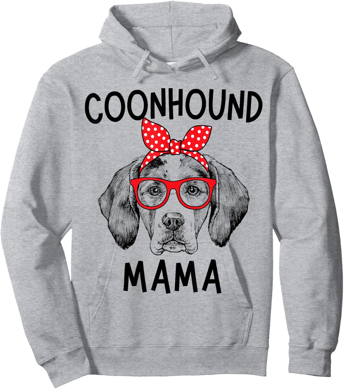 Coonhound Mama Coonhound Dog Mom Mother's Day Hoodie - Hoodie | Ash
