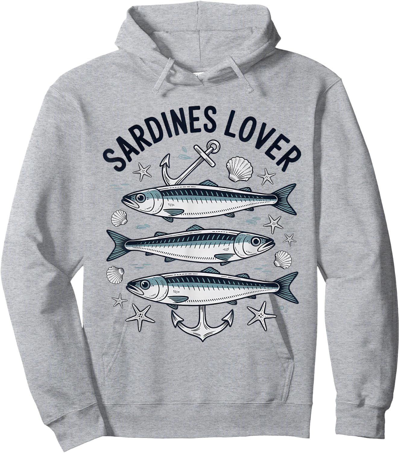 Adore Sardines Fish Sea Hoodie - Hoodie | Ash