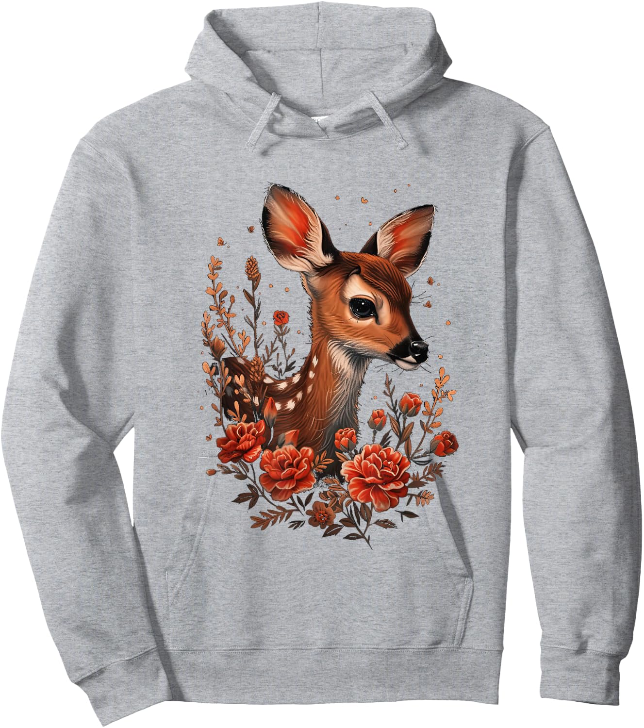 Women's Costume Shirt for Dirndl Cute Deer Hoodie - Hoodie | Ash