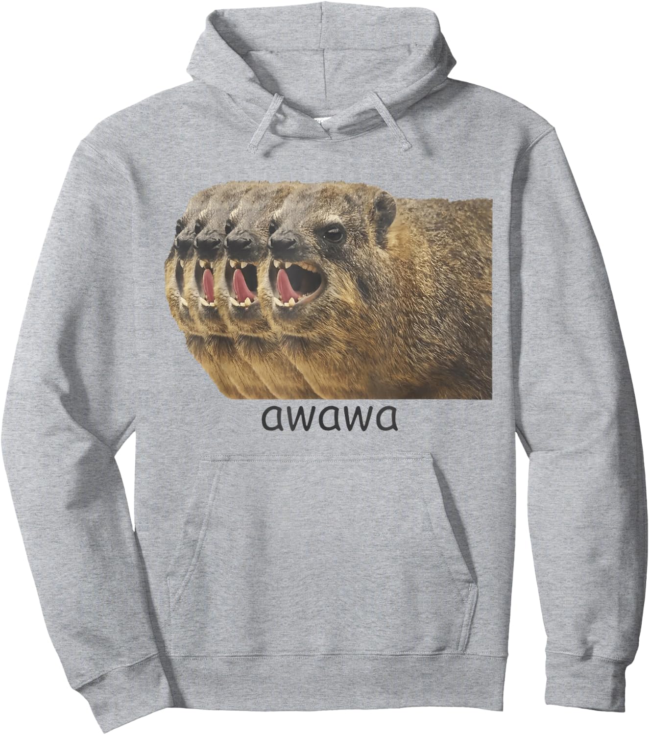 Awawa! Angry Screaming Hyrax Meme Hoodie - Hoodie | Ash