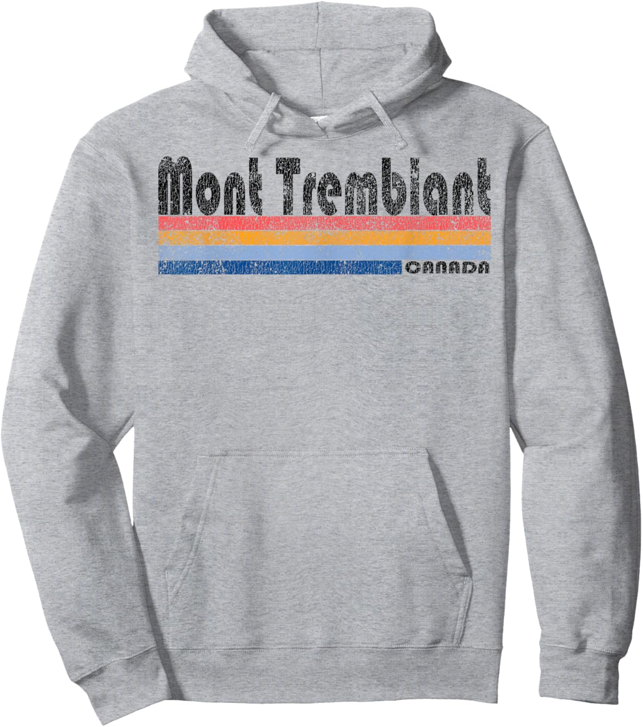 Vintage 1980s Style Mont Tremblant Canada Hoodie - Hoodie | Ash