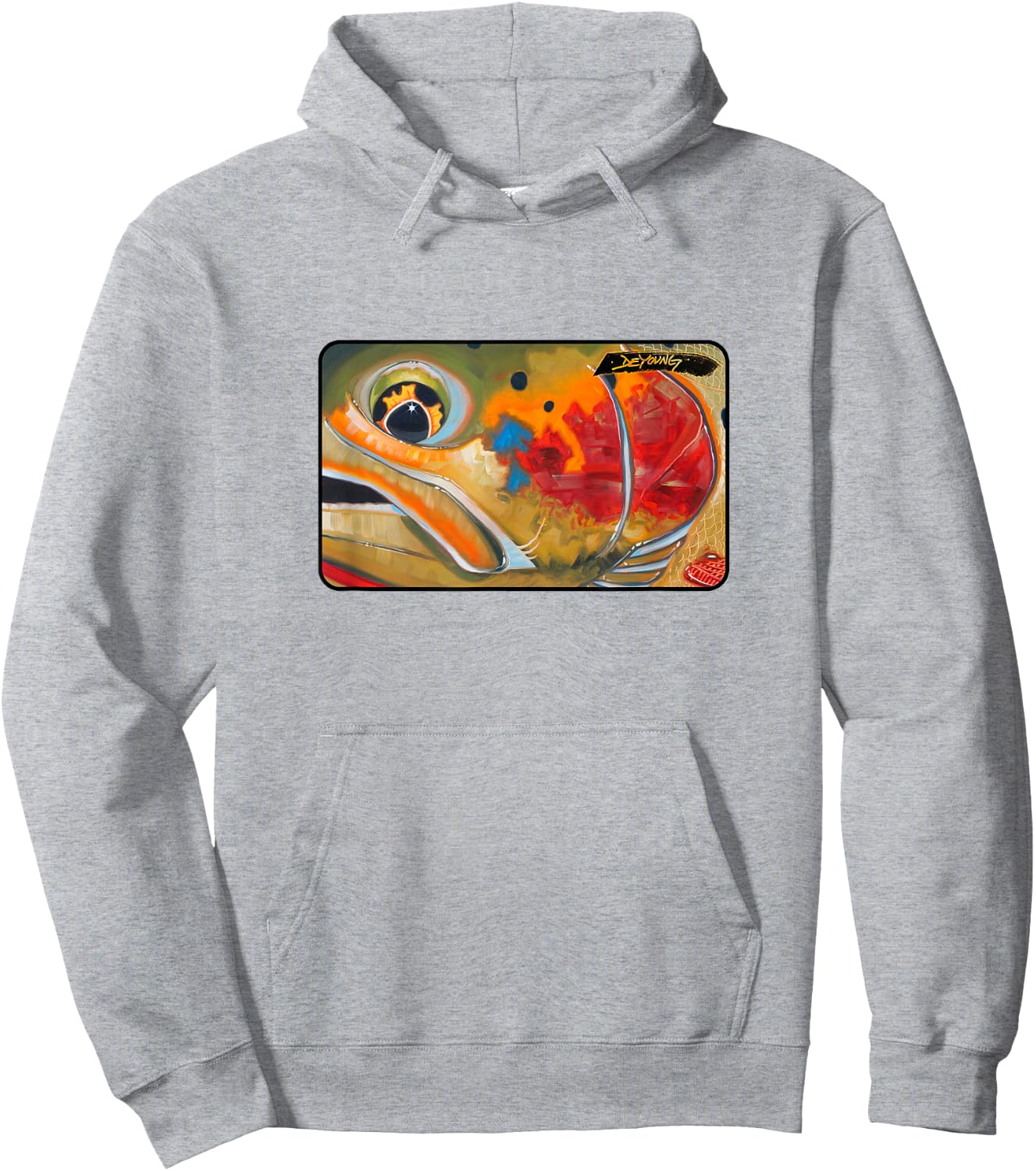 Cutthroat Yellowstone Fly Fishing Derek DeYoung Hoodie - Hoodie | Ash