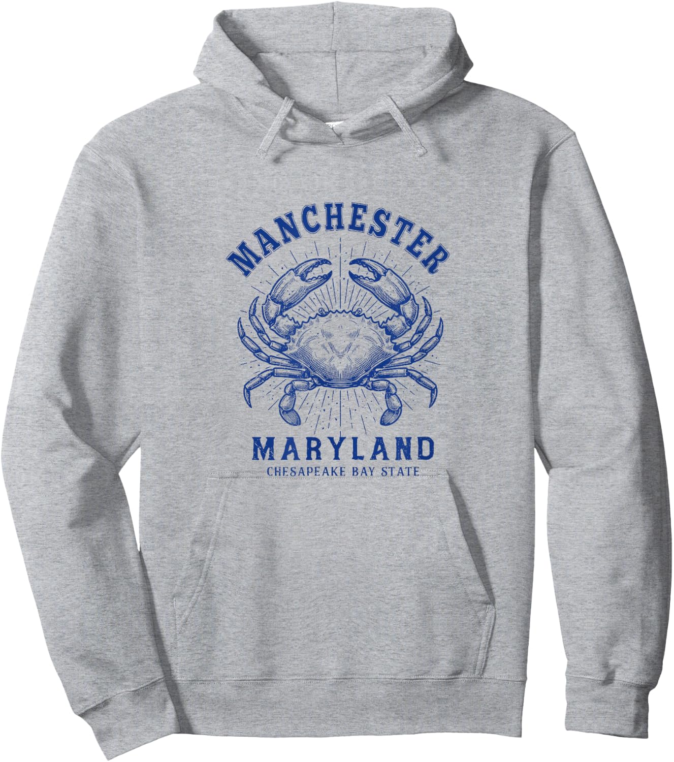 Maryland Blue Crab Coastal Manchester MD Design Hoodie - Hoodie | Ash