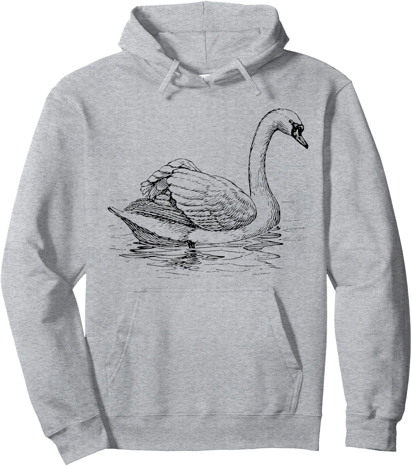 Vintage Illustration of a Swan Hoodie - Hoodie | Ash