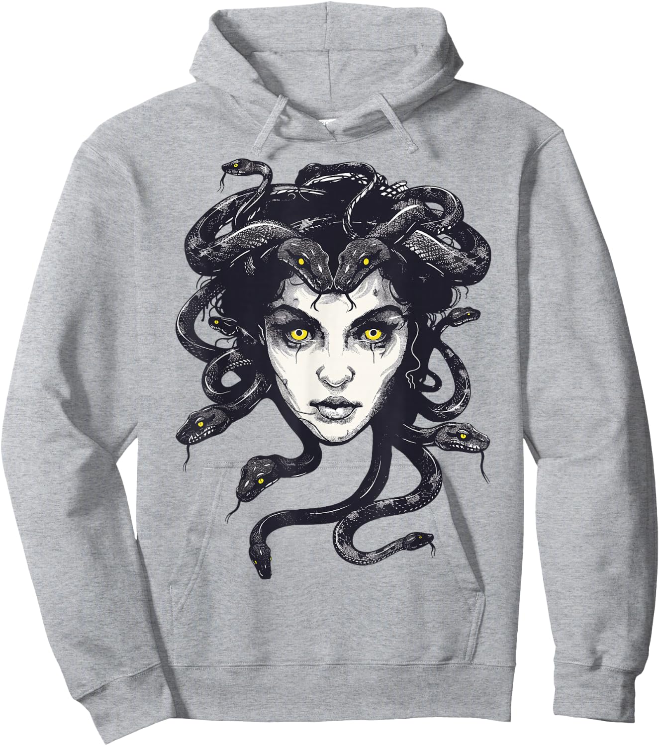 Medusa Greek Mythology Goddess with Snake Hair Hoodie - Hoodie | Ash