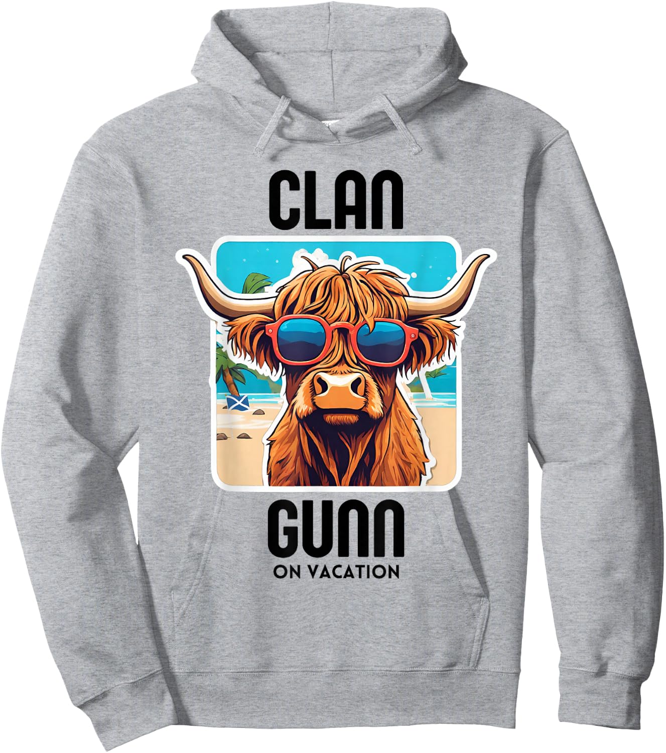 Gunn Clan Vacation Scottish Family Name Party Hoodie - Hoodie | Ash