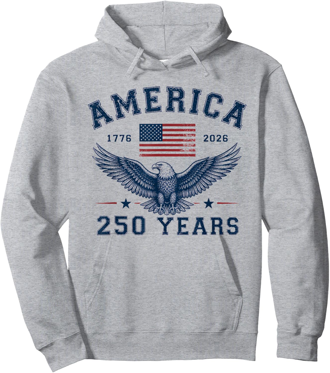 America USA 250th Anniversary Eagle 250 Years Hoodie - Hoodie | Ash