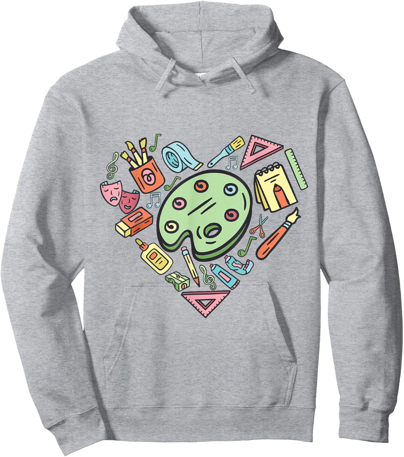 I Love Art Design For Artists Painter Art Lover Hoodie - Hoodie | Ash