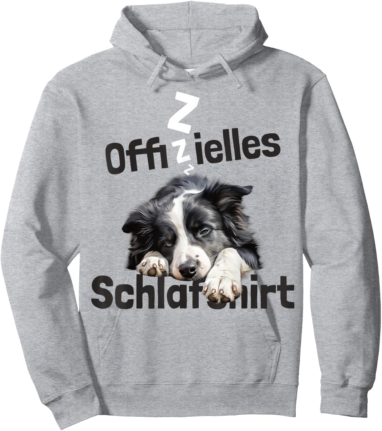 Official Border Collie Dog Pyjamas , blue Hoodie - Hoodie | Ash