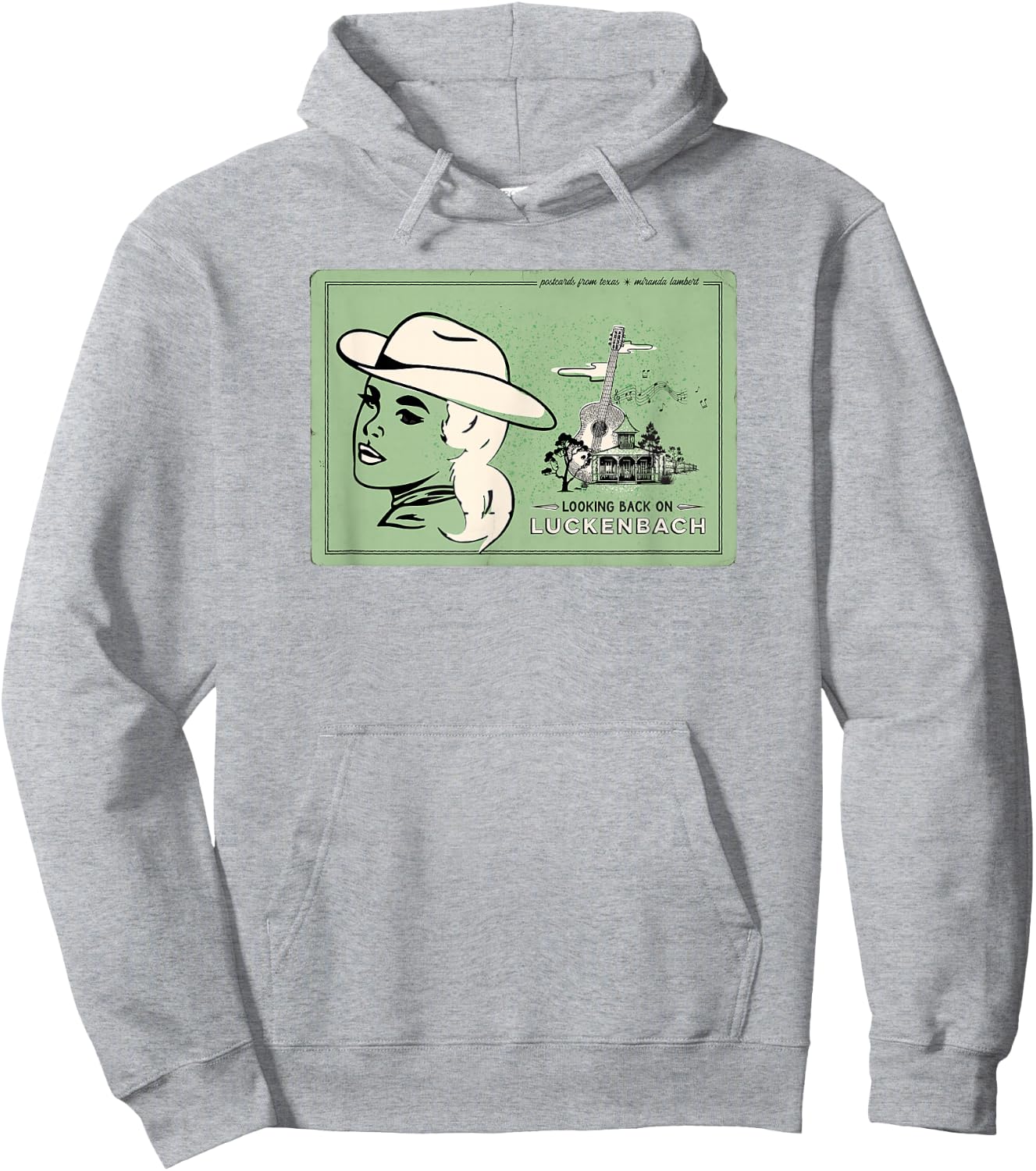Miranda Lambert Luckenbach Postcards From Texas Hoodie - Hoodie | Ash